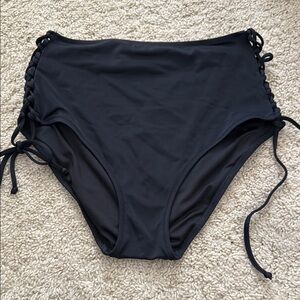 Victoria secret Black High-Waisted Swim Bottoms